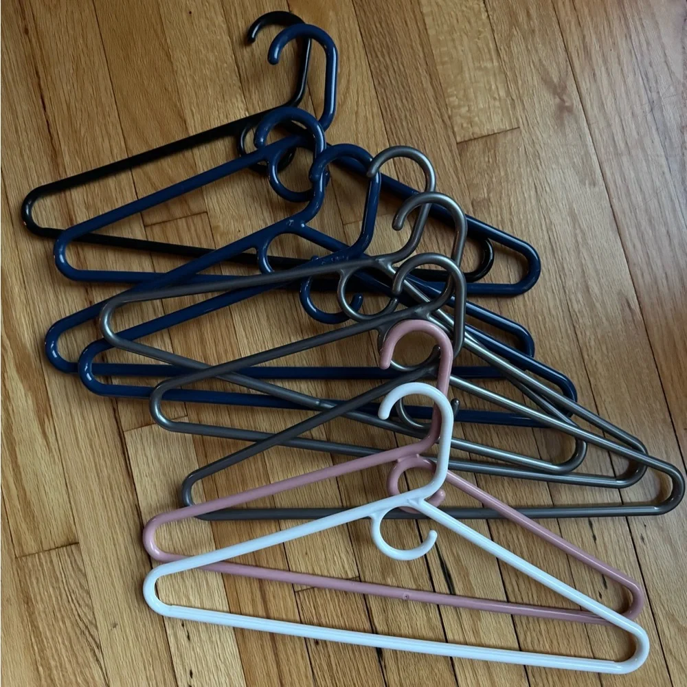 Set of Multi-Colored Plastic Hangers